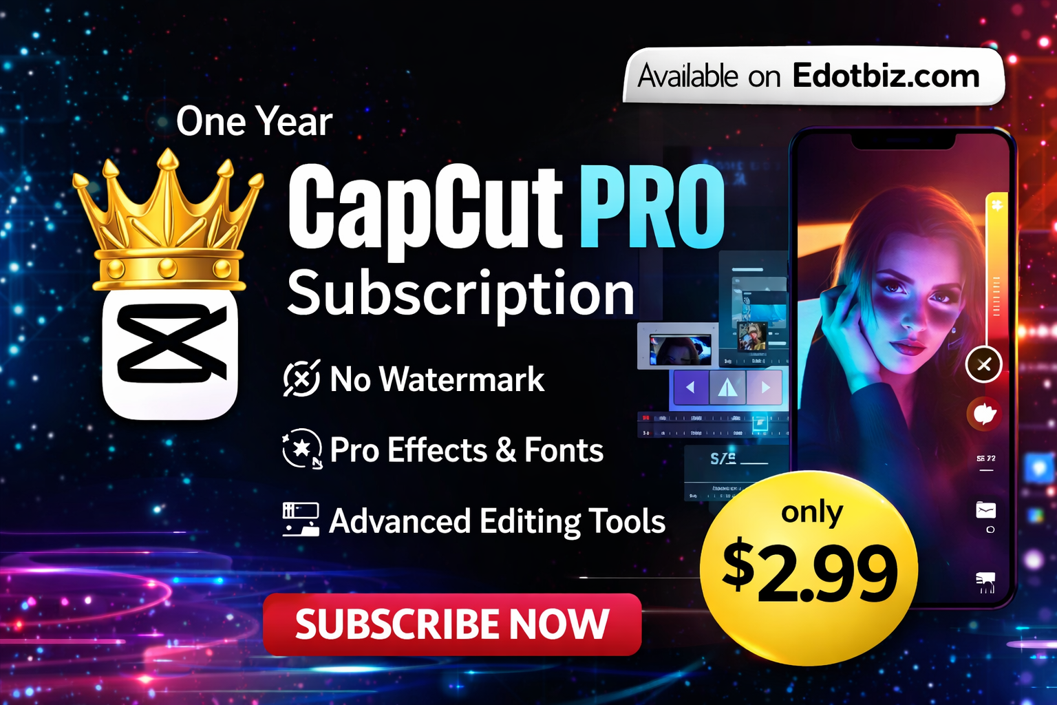 CapCut Pro Subscription – Fast, Easy & Affordable at Edotbiz.com